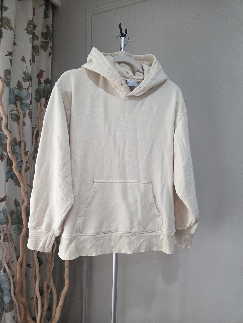Aritzia TNA cozy Fleece Women's Yellow Hooded Sweatshirt Sz.S Boyfriend Fit
